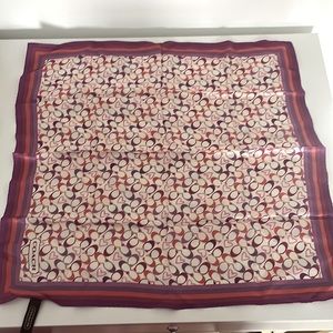 Small Coach silk scarf - handbag accessory